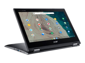 Acer Chromebook Spin 511 R752T-C92Y - Diseño invertido - Intel Celeron N4020 / 1.1 GHz - Chrome OS - UHD Graphics 600 - 4 GB de RAM - 32 GB eMMC - Pantalla táctil de 11,6" AHVA 1366 x 768 (HD) - Wi-Fi 5 - esquisto negro - kbd: español (NX.HPWEB.008?ACER)