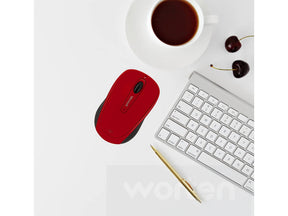 Microsoft Wireless Mobile Mouse 3500 - Limited Edition - mouse - right- and left-handed - optical - 3 buttons - wireless - 2.4 GHz - USB wireless receiver - bright flame red