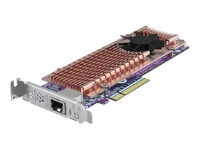 QNAP QM2-2P410G1T - Memory Controller w/ 10GBASE-T port - M.2 - PCIe 4.0 x4 (NVMe) - Low Profile - PCIe 4.0 x8 - for QNAP TDS-h2489FU-4309Y-64, h2489FU-4314, h2489FU-4314 -128, h2489FU-4314-256, TVS-h1288