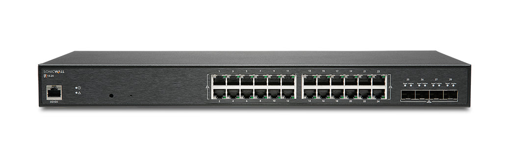 SonicWall Switch SWS14-24 - Switch - Managed - 24 x 10/100/1000 + 4 x 10 Gigabit SFP+ - rail mountable - with 3 years of 24x7 Service