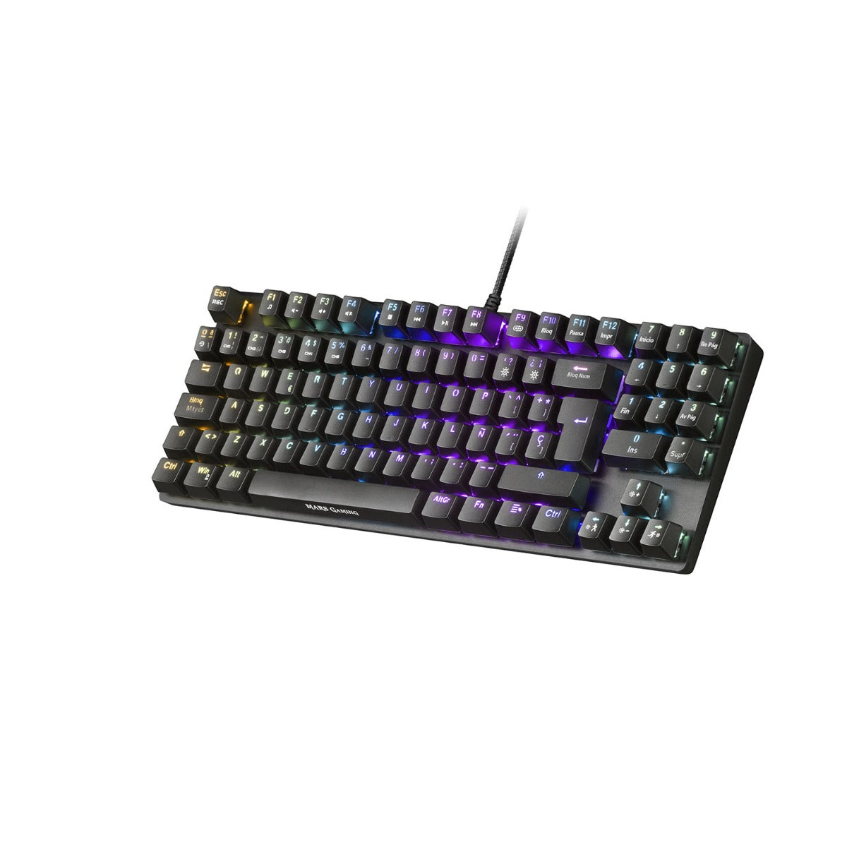 Keyboard MARS GAMING MKREVO PRO RGB MECHANICAL TKL FULL KEYBOARD, OUTEMU SQ RED, PORTU (MKREVOPROBRPT)