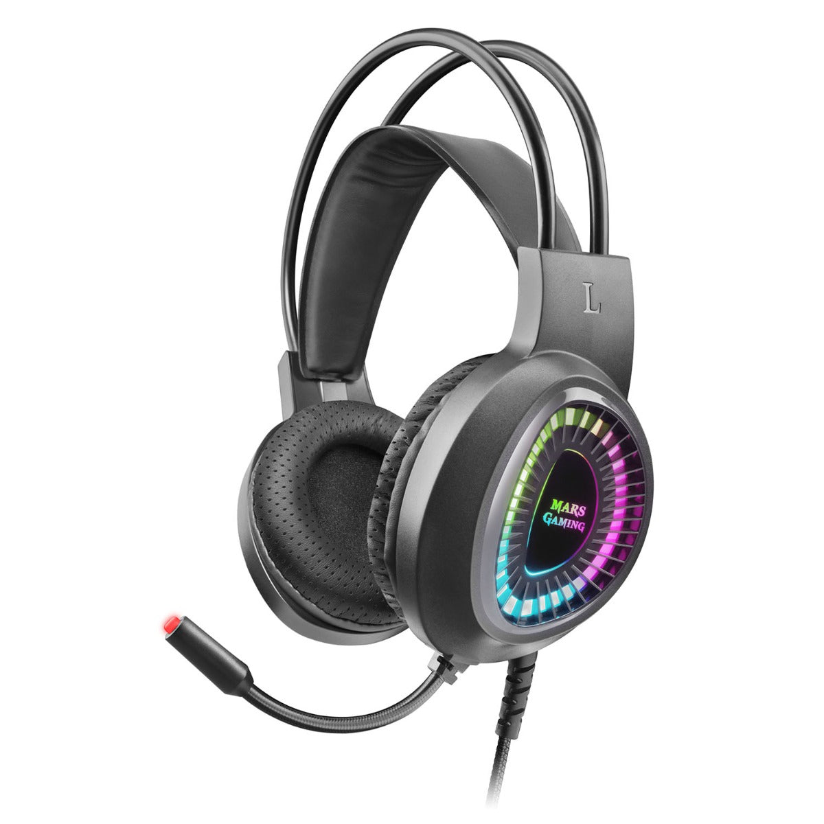 Auriculares MARS GAMING MH220 ARGB FLOW HEADSET + MICROFONO, SUPERBASS, ERGO, MULTIPLATAFORMA (MH220)