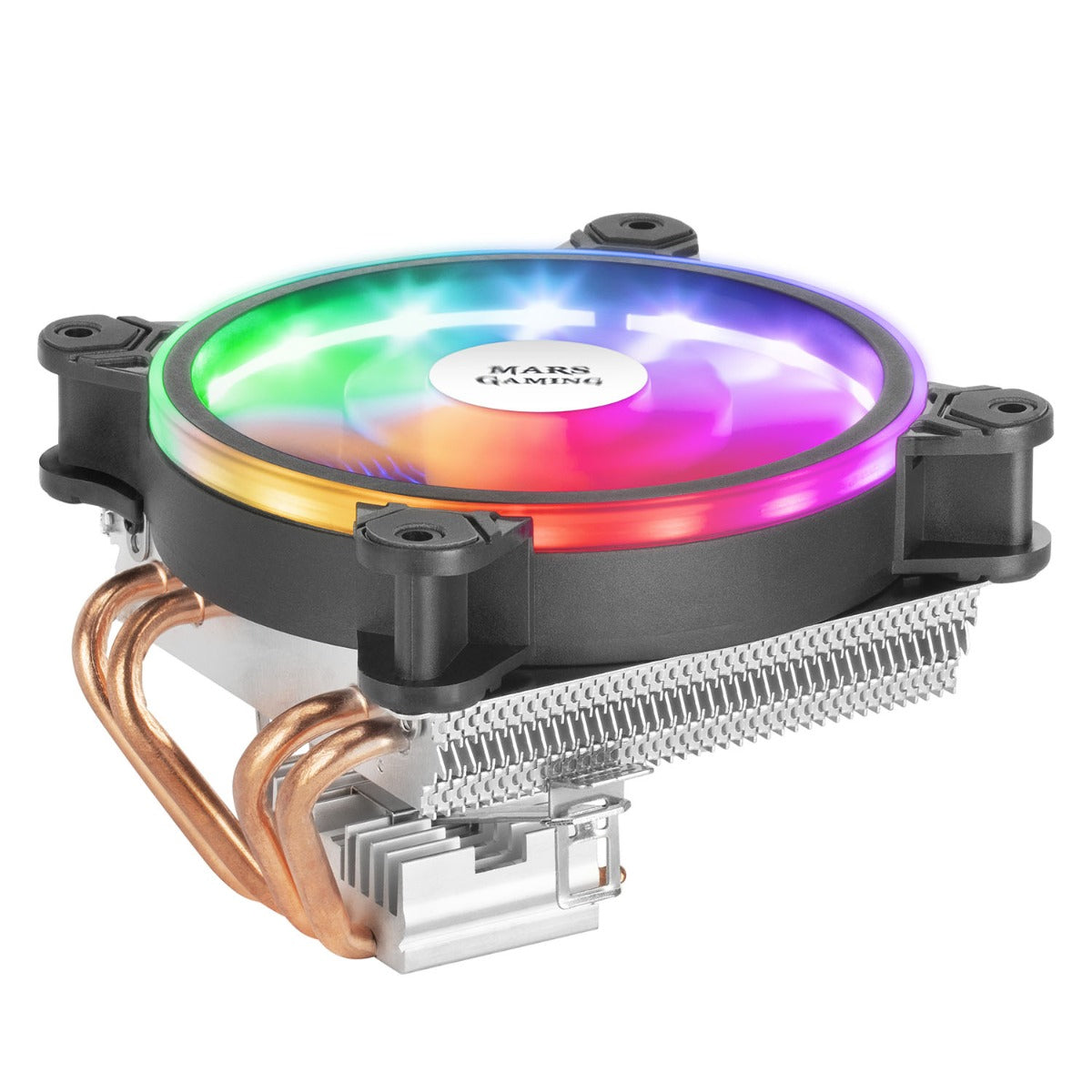 Cooler MARS GAMING MCPU220 CPU COOLER, ARGB 12CM PWM FAN, 4X HEATPIPE, 140W, BLACK (MCPU220)