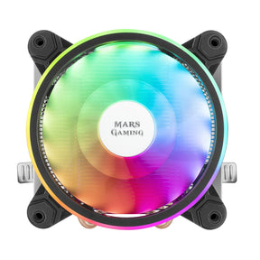 Cooler MARS GAMING MCPU220 CPU COOLER, ARGB 12CM PWM FAN, 4X HEATPIPE, 140W, BLACK (MCPU220)