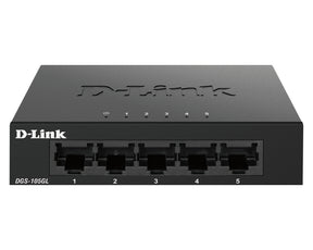 D-LINK SWITCH 5-PORT 10/100/1000 GIGABIT- METAL HOUSING UNMANAGED