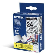 Brother TZe-151 - Standard Sticker - Black on Clear - Roll (2.4 cm x 8 m) 1 Cassette(s) Laminated Tape - for Brother PT-D600, P-Touch PT-750, D800, E550, E800, P750 , P900, P950, P-Touch EDGE PT-P750