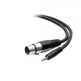 C2G 18in 3.5mm TRS 3 Position Balanced to XLR Cable - M/F - Earphone Cable - Stereo Mini Port Male to XLR3 Female - 0.5m - Black