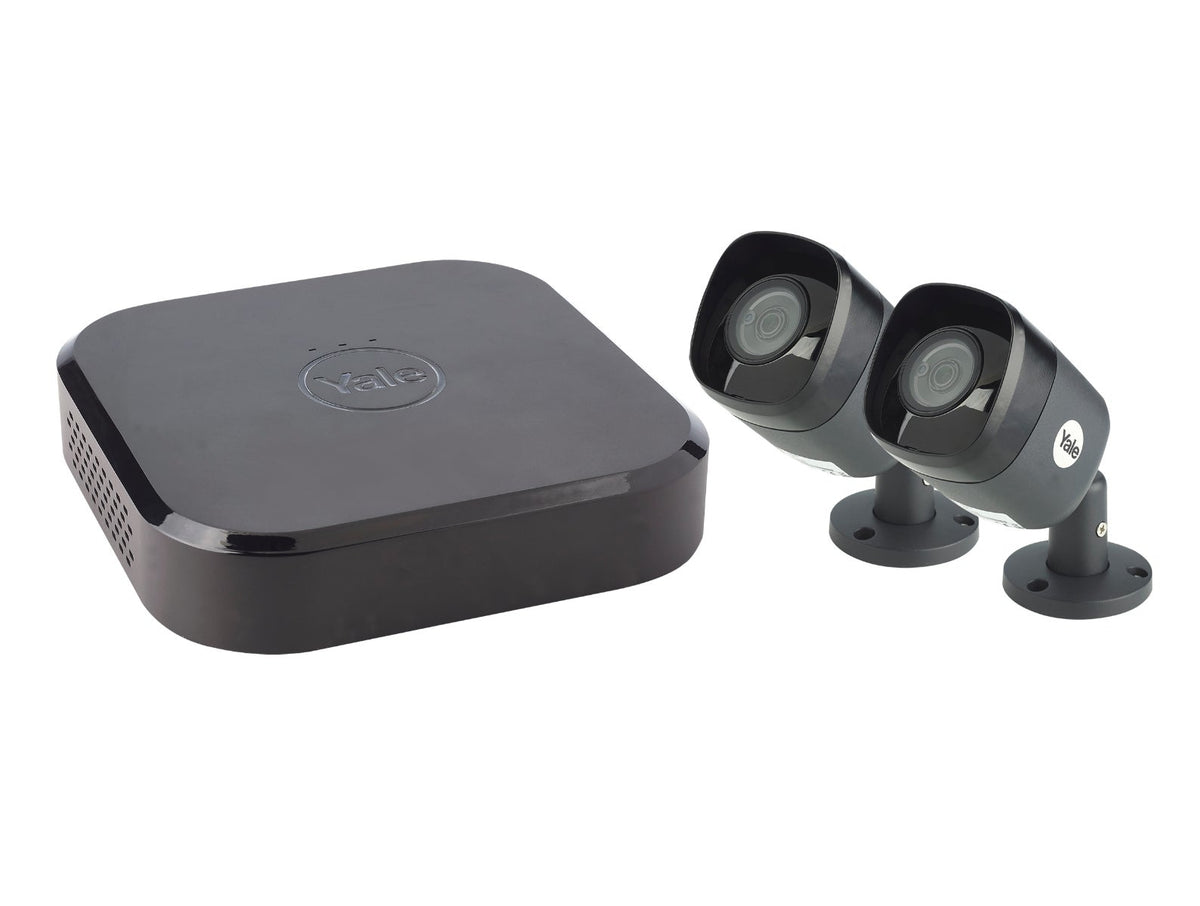 Yale Essentials Smart Home CCTV Kit - DVR + cámara(s) - conectado (LAN) - 4 canales - 1 x 1 TB - 2 cámara(s)
