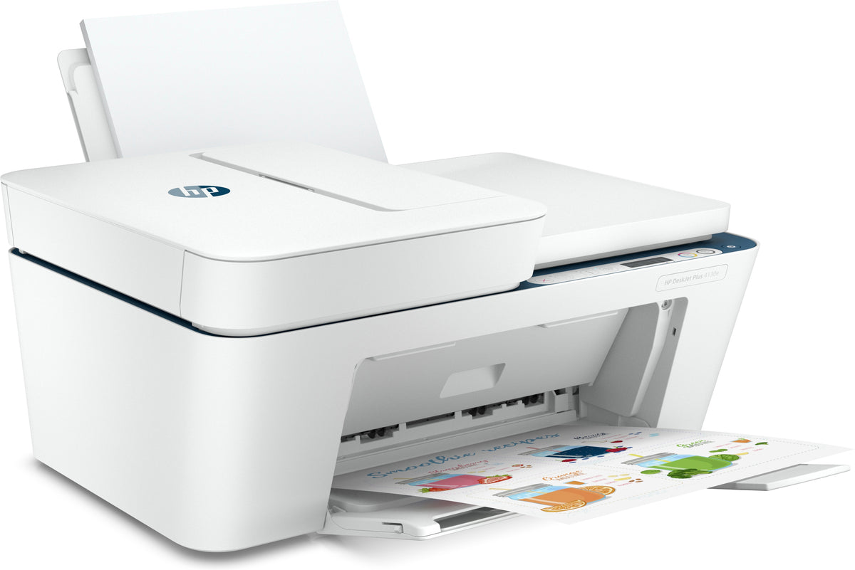 HP Deskjet 4130e All-in-One - Multifunction Printer - color - inkjet - 216 x 297 mm (original) - A4/Legal (media) - up to 6 ppm (copy) - up to 8.5 ppm (print) - 60 Sheets - 14.4 Kbps - USB 2.0, Wi-Fi(n), Bluetooth - Indigo - Eligible for