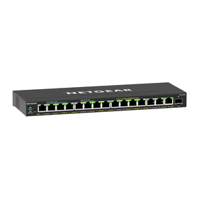 NETGEAR Plus GS316EP - Switch - Admin - 15 x 10/100/1000 (PoE+) + 1 x SFP - desktop, wall mountable - PoE+ (180W)