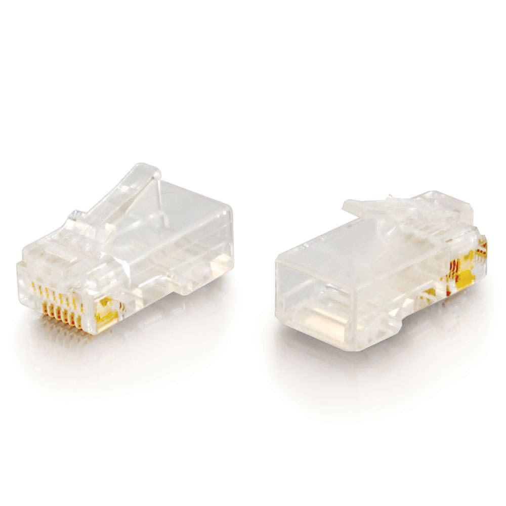 C2G RJ45 Cat5E Modular Plug (with Load Bar) for Round Solid/Stranded Cable - Network Connector - RJ-45 (M) - CAT 5e (pack of 50)