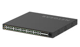 NETGEAR AV Line M4250-40G8F-PoE+ - Switch - L3 - Managed - 40 x 10/100/1000 (PoE+) + 8 x 1000Base-X SFP - side-to-side airflow - rail mountable - PoE+ (480W)