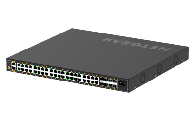 NETGEAR AV Line M4250-40G8F-PoE+ - Interruptor - L3 - Administrado - 40 x 10/100/1000 (PoE+) + 8 x 1000Base-X SFP - fluxo de ar lado para lado - montável em trilho - PoE+ (480 W)