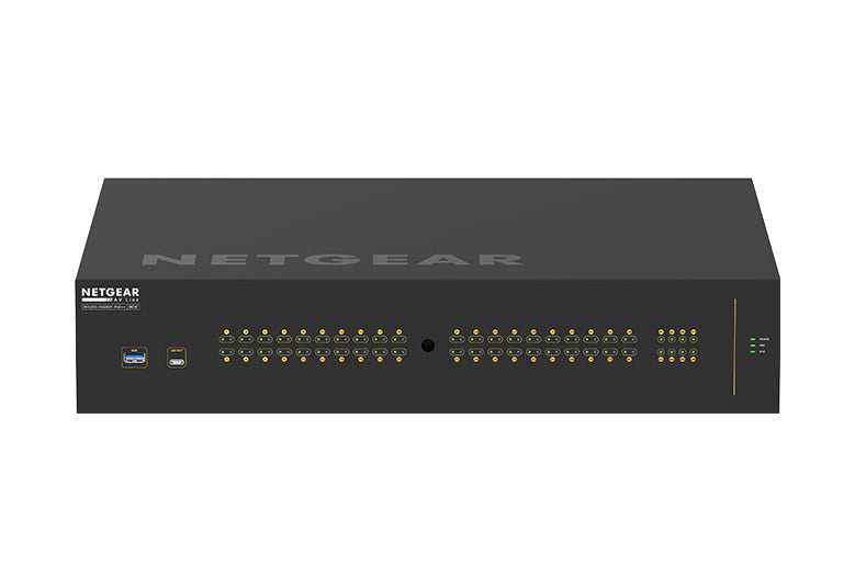 NETGEAR AV Line M4250-40G8XF-PoE++ - Switch - L3 - Managed - 40 x 10/100/1000 (PoE++) + 8 x 1 Gigabit / 10 Gigabit SFP+ - side-to-side airflow - rail mountable - PoE++ (2880W) )
