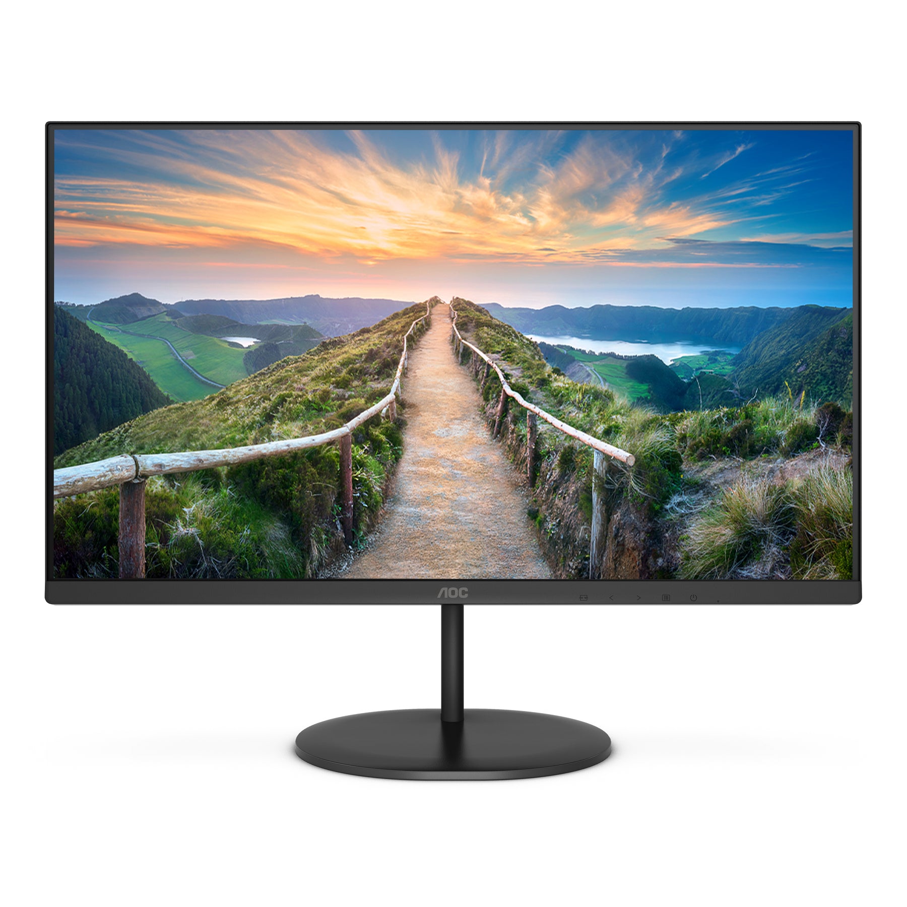 AOC U27V4EA - Monitor LED - 27" - 3840 x 2160 4K @ 60 Hz - IPS - 350 cd/m² - 1000:1 - 4 ms - 2xHDMI, DisplayPort - altavoces - negro