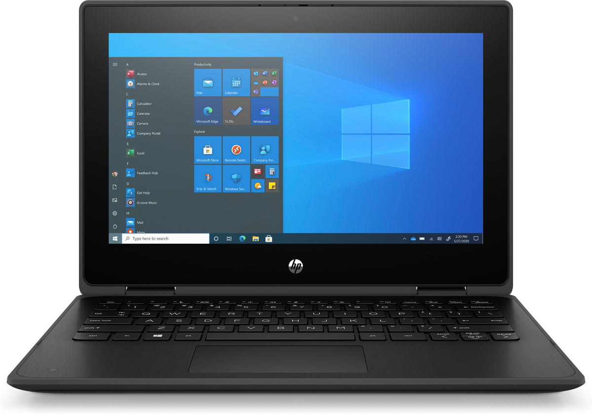 Notebook HP ProBook x360 11 G7 Education Edition - Diseño invertido - Intel Celeron N5100 / 1.1 GHz - Win 10 Pro 64-bit - Gráficos UHD - 4 GB RAM - 128 GB TLC SSD - Pantalla táctil 11.6" 1366 x 768 (HD) - Wi-Fi -Fi 5 - kbd: Inglés
