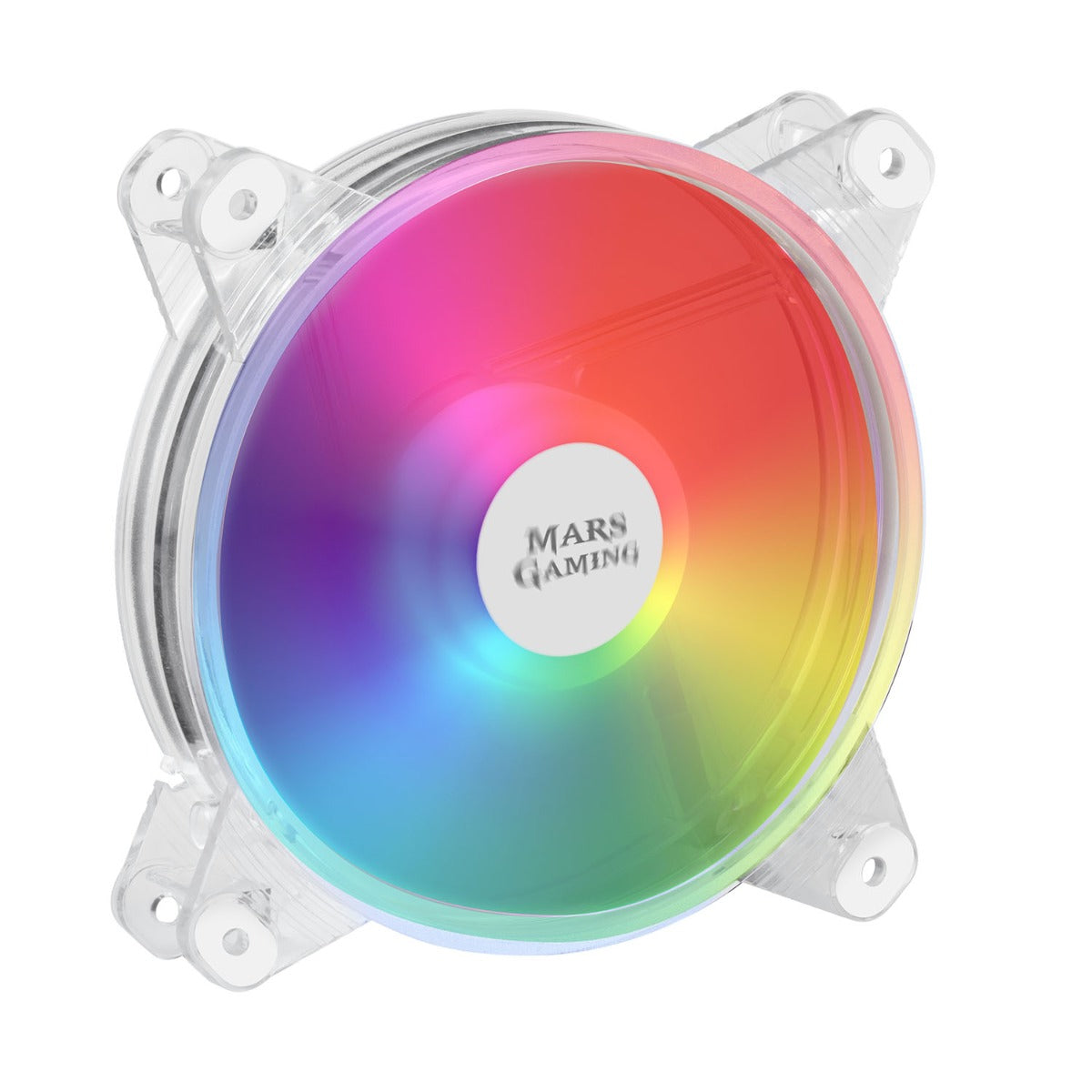 Ventilador MARS GAMING MFD 12CM FAN, CHROMA RGB AUTO, ULTRA-SILENT 14DB, 4PIN, TRANSPARENTE (MFD)