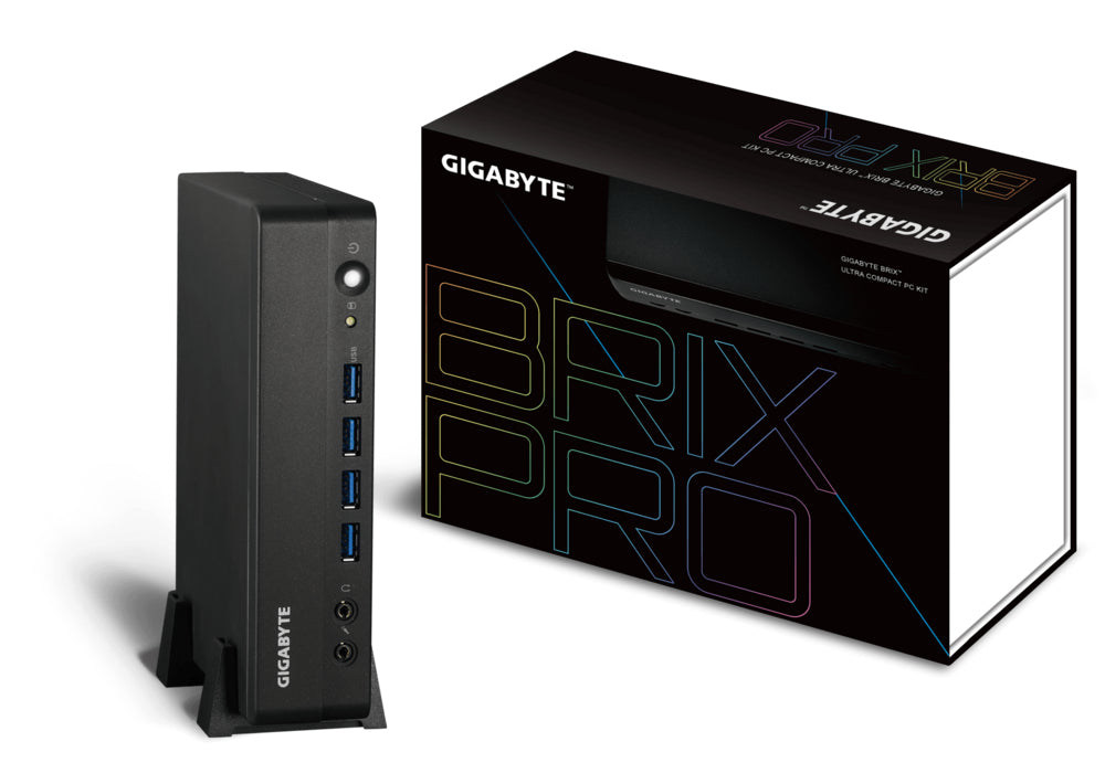 Gigabyte BRIX Pro GB-BSi7-1165G7 (rev. 1.0) - Barebone - Ultra Compact PC Kit - 1 x Core i7 1165G7 / 2.8 GHz - RAM 0 GB - Iris Xe Graphics - GigE, 2.5 GigE, Bluetooth 5.2 - WLAN: 802.11a/b/g/n/ac/ax, Bluetooth 5.2