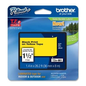 Brother TZe-FX611 - Negro sobre amarillo - Rollo (0,6 cm x 8 m) 1 Casete(s) de cinta flexible - para Brother PT-D210, D600, H110, H200, P-Touch PT-1005, E550, H107, P- Cubo táctil Plus PT-P710