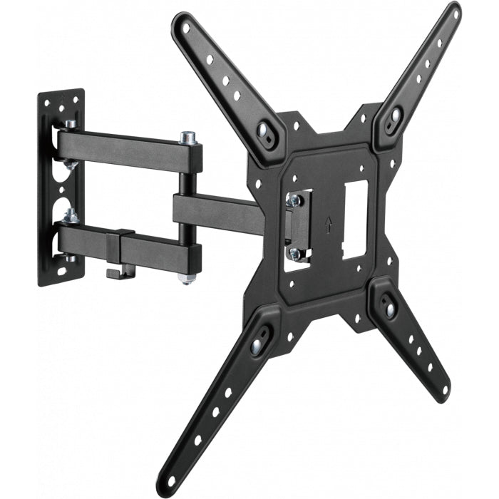 VISION Display Wall Arm Mount - LIFETIME WARRANTY - fits display 37-60" with VESA sizes up to 400 x 400 - 3 degree tilt up, 10 degree tilt down - reach from wall 60-382 mm, 2.4-15.0" - thumbscrews - SWL 25 kg, 55 lb - black