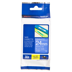 Brother TZe-555 - Blanco sobre azul - Rollo (2,4 cm x 8 m) 1 cassette(s) cinta laminada - para Brother PT-D600, P-Touch PT-D800, P900, P950, P-Touch Cube Plus PT -P710