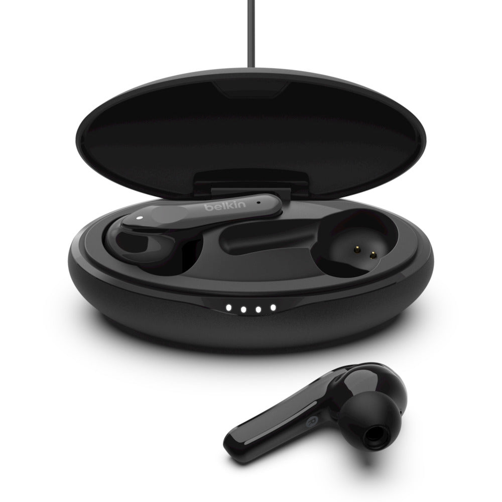 Belkin SoundForm Move - Wireless headphones with microphone - in-ear - bluetooth - black