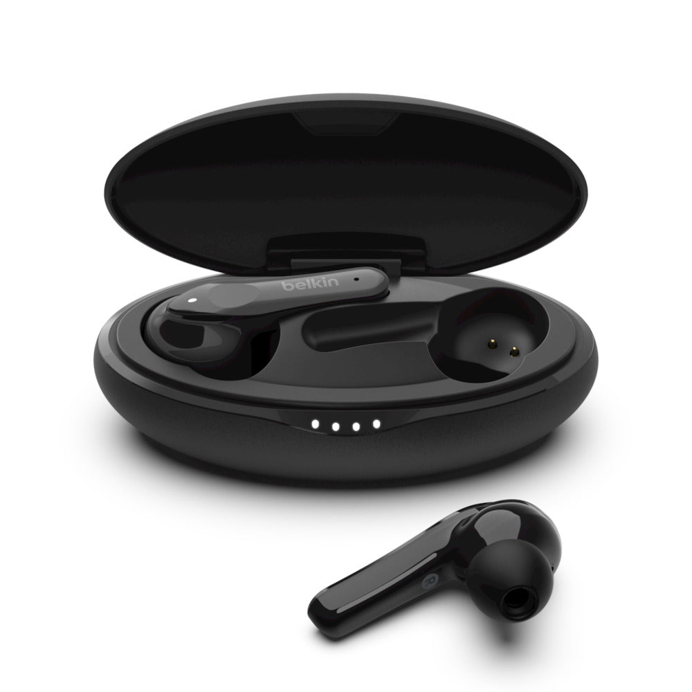 Belkin SoundForm Move Plus - Wireless headphones with microphone - in-ear - bluetooth - black