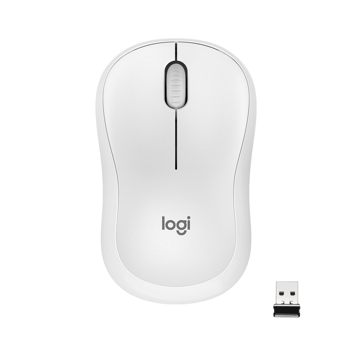 Logitech M220 Silent - Ratón - para diestros y zurdos - óptico - 3 botones - inalámbrico - 2,4 GHz - receptor inalámbrico USB - blanco