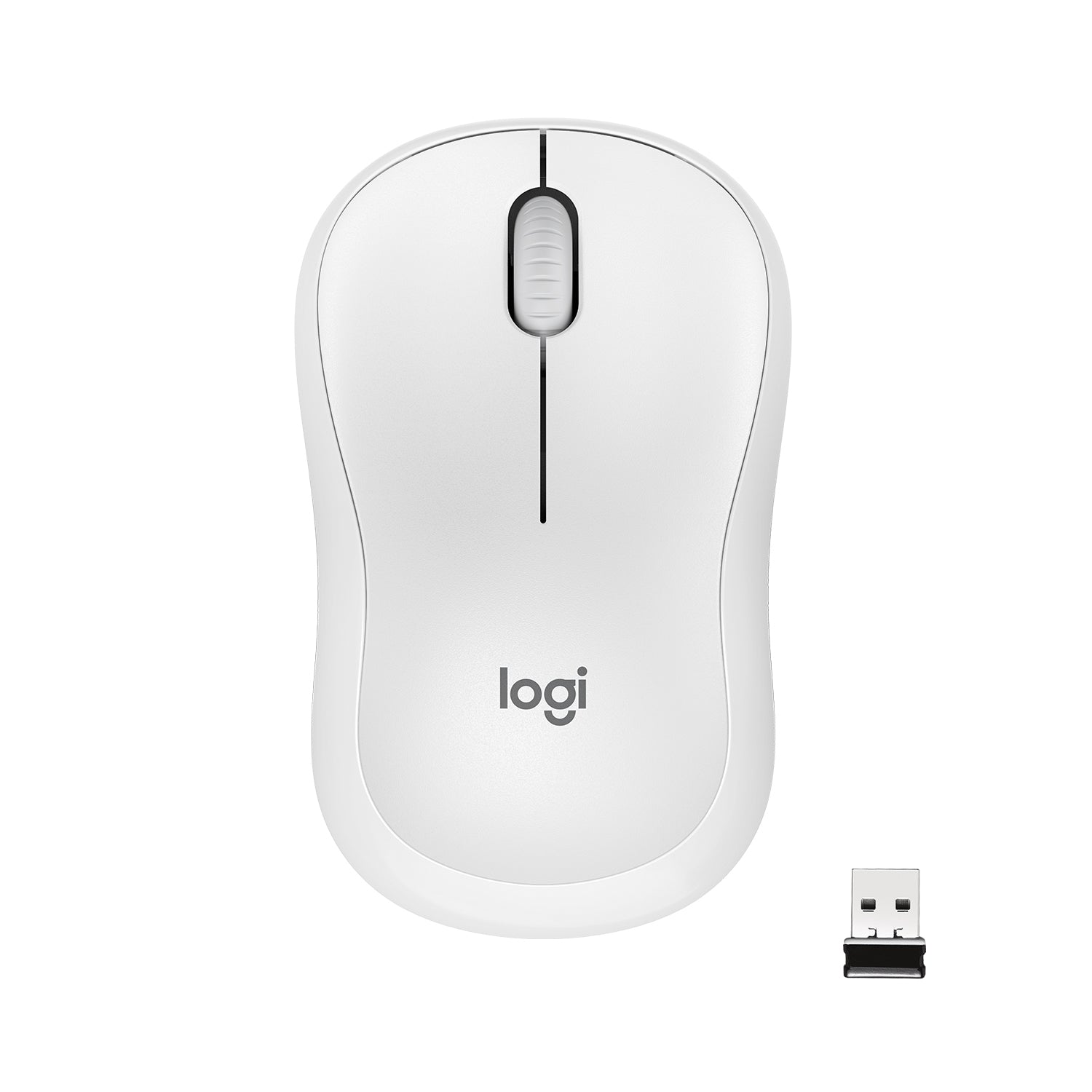 Logitech M220 Silent - Ratón - para diestros y zurdos - óptico - 3 botones - inalámbrico - 2,4 GHz - receptor inalámbrico USB - blanco