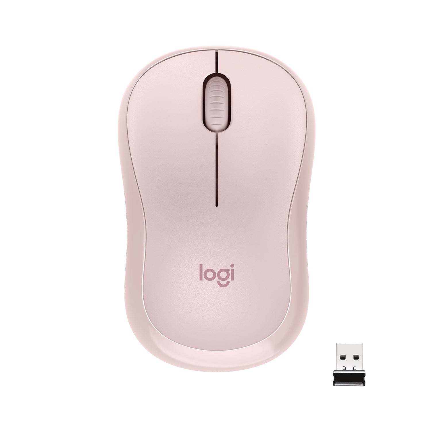 Logitech M220 Silent - Mouse - left and right handed - optical - 3 buttons - wireless - 2.4 GHz - USB wireless receiver - pink