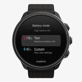 Suunto 9 Baro - Preto carvão - relógio de desporto Com alça - nylon - preto carvão - tamanho do pulso: 130-220 mm - Bluetooth - 66.9 g