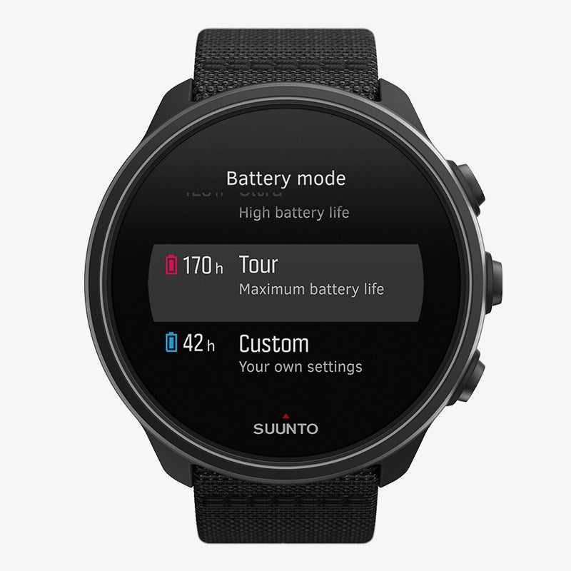 Suunto 9 Baro - Charcoal black - Sports watch With strap - Nylon - Charcoal black - Wrist size: 130-220 mm - Bluetooth - 66.9 g