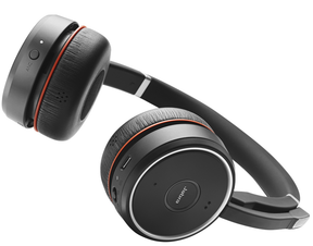 Jabra Evolve 75+ UC Stereo - Headphones - in ear - bluetooth - wireless - active noise canceling - USB