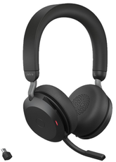 Jabra Evolve2 75 - Headphones - In Ear - Bluetooth - Wireless, Wired - Active Noise Cancellation - USB-C - Noise Isolation - Black - UC Optimized