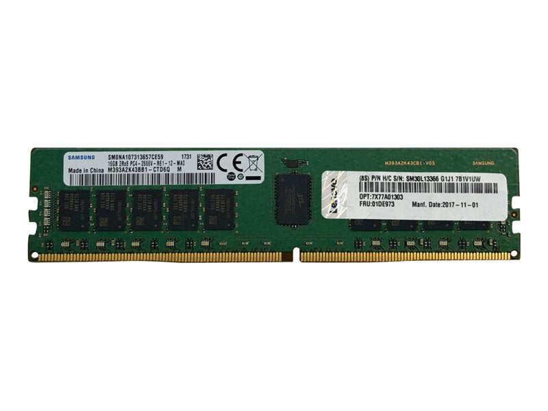 Lenovo TruDDR4 - DDR4 - módulo - 32 GB - DIMM de 288 pines - 3200 MHz / PC4-25600 - 1,2 V - registrado - ECC - para ThinkAgile MX3330-F Appliance, MX3330-H Appliance, MX3331-F Certified Node (4X77A08634)