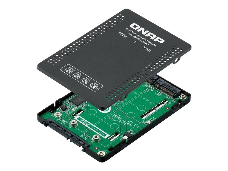 QNAP QDA-A2MAR - Caja RAID interna - 2,5" para 2 x M.2 - RAID (disco duro de expansión) 0, 1, JBOD - SATA 6 Gb/s (QDA-A2MAR)