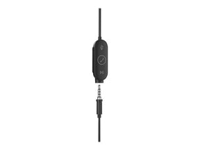 Logitech Zone Wired Earbuds - Headphones - In-Ear - With Cable - 3.5mm Jack - Noise Isolation - Graphite - UC Optimized