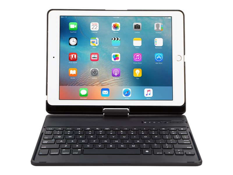 Targus VersaType - Keyboard and Folio Folder - Lighting - Wireless - Bluetooth 5.1 - QWERTY - Nordic - Black Keyboard, Black Case - B2B - For Apple 10.2-inch iPad, 10.5-inch iPad Air (3rd generation), 10.5-inch iPad Pro