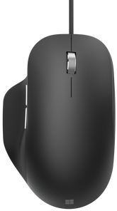 Microsoft Ergonomic Mouse - Mouse - ergonomic - optical - 5 buttons - with cable - USB 2.0 - black