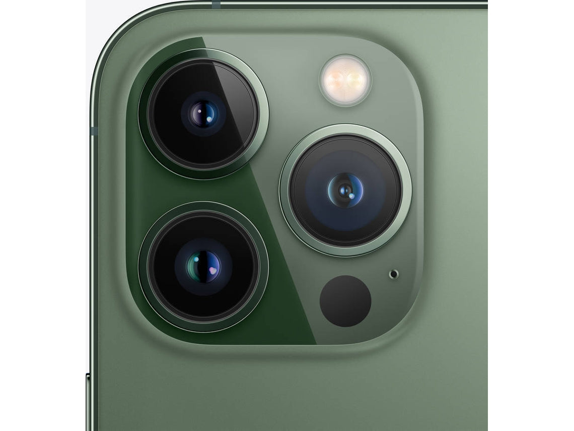 Apple iPhone 13 Pro - 5G smartphone - Dual SIM / Internal Memory 256 GB - OLED display - 6.1" - 2532 x 1170 pixels (120 Hz) - 3x rear cameras 12 MP, 12 MP, 12 MP - front camera 12 MP - Alpine Green