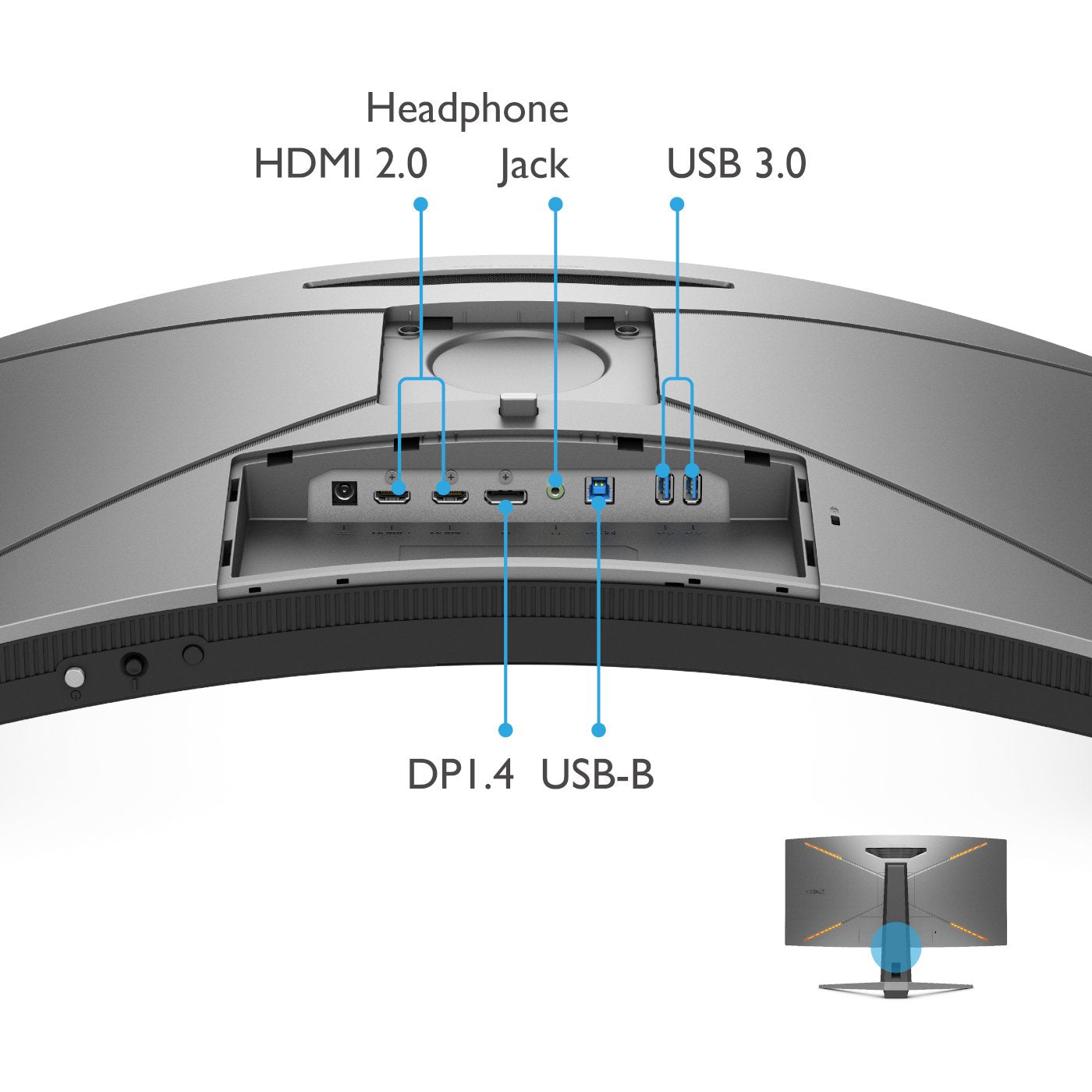 BenQ Mobiuz EX3410R - LED Display - curved - 34" - 3440 x 1440 UWQHD @ 144 Hz - VA - 350 cd/m² - 3000:1 - DisplayHDR 400 - 1 ms - 2xHDMI, DisplayPort - speakers with subwoofer