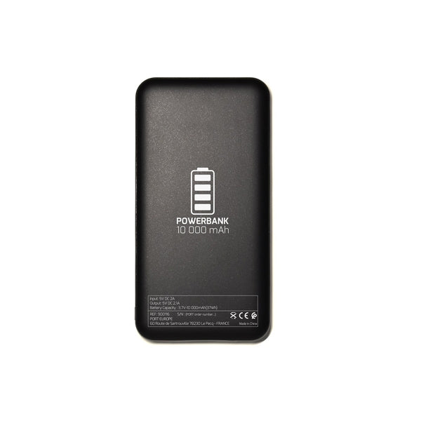 PORT POWERBANK SLIM 1xUSB-C 1xUSB-A 1xMICRO USB 10000 MAH BLACK