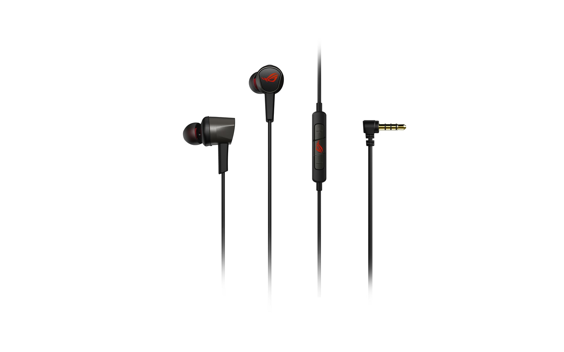 ASUS ROG Cetra II Core - Auscultadores intra-aurais com microfonoe - intra-auricular - com cabo - macaco de 3,5 mm - preto, vermelho