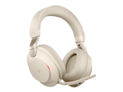 Jabra Evolve2 85 MS Estéreo - Auriculares - Tamaño completo - Bluetooth - Inalámbrico, con cable - Cancelación de ruido activa - Conector de 3,5 mm - Aislamiento de ruido - Beige - Certificado para equipos