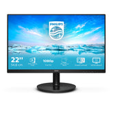 Philips V-line 220V8L5 - Monitor LED - 22" (21.5" visível) - 1920 x 1080 Full HD (1080p) @ 60 Hz - VA - 250 cd/m² - 3000:1 - 4 ms - DVI-D, VGA - preto texturizado