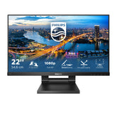 Philips B Line 222B1TC - LED monitor - 22" (21.5" viewable) - touch screen - 1920 x 1080 Full HD (1080p) @ 75 Hz - IPS - 250 cd/m² - 1000:1 - 4 ms - HDMI, VGA, DisplayPort - Speakers - Black Texture