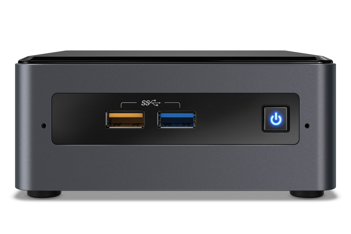 Intel Next Unit of Computing Kit NUC7PJYHN - Barebone - mini PC - 1 x Pentium Silver J5005 / 1.5 GHz - RAM 0 GB - UHD Graphics 605 - GigE - WLAN: 802.11a/b/g/n/ac, Bluetooth 5.0