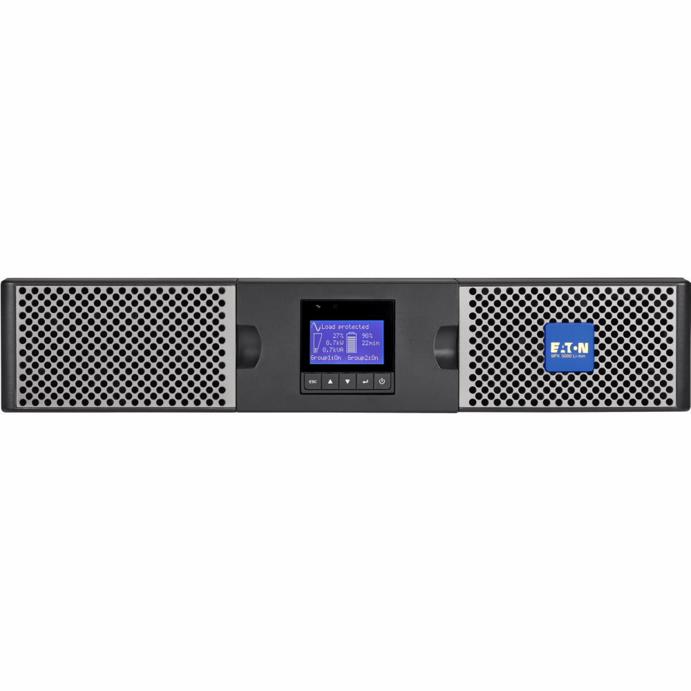 Eaton 9PX 3000i RT2U - UPS (montable en rack / externo) - AC 200/208/220/230/240 V - 3000 Watt - 3000 VA - 1 fase - RS-232, USB - Conectores de salida: 10 - PFC - 2U - 19 " - negro/plata