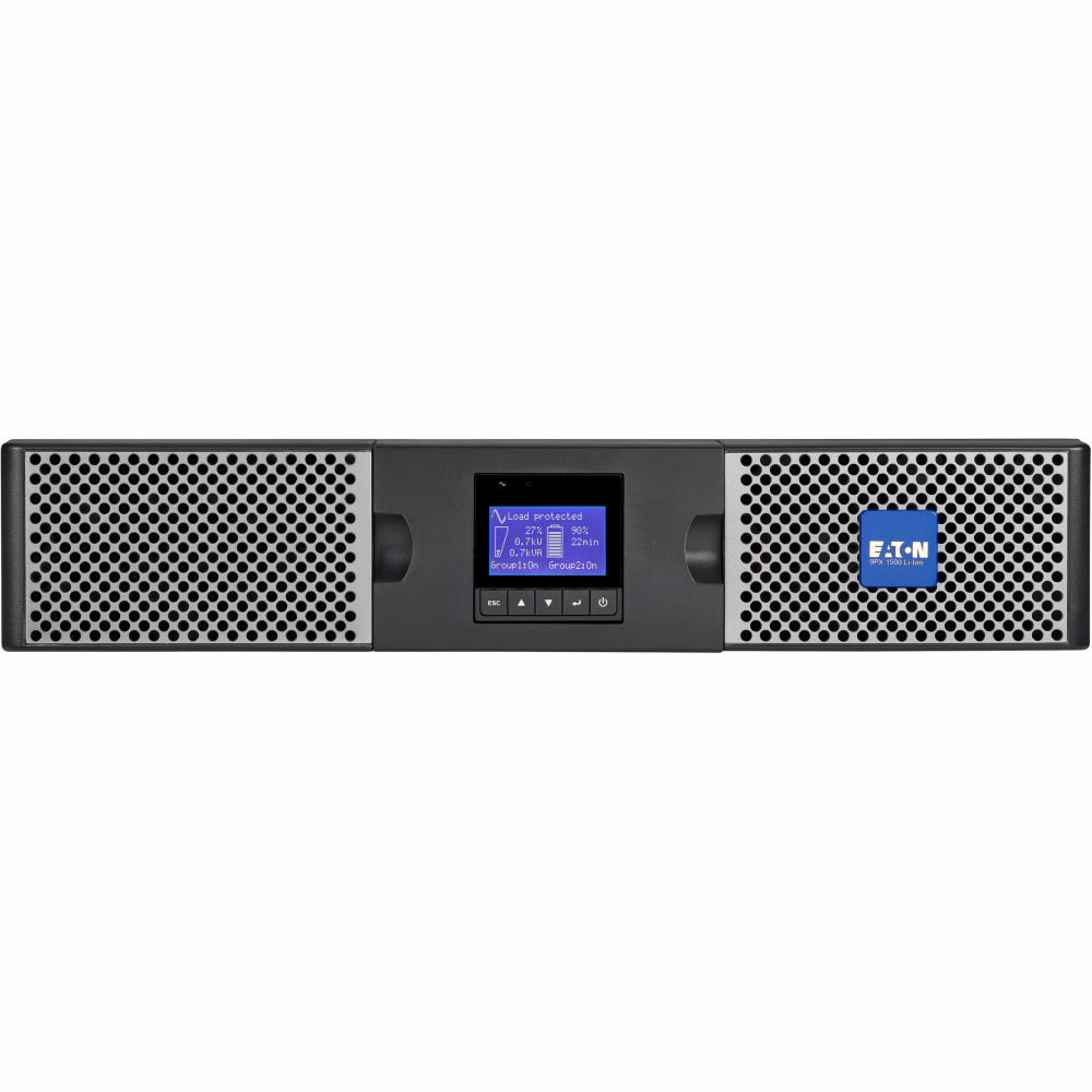 Eaton 9PX 1500i RT2U - UPS (rack mountable / external) - AC 200/208/220/230/240 V - 1500 Watt - 1500 VA - 1 phase - RS-232, USB - Output connectors: 8 - PFC - 2U - 19" - black/silver