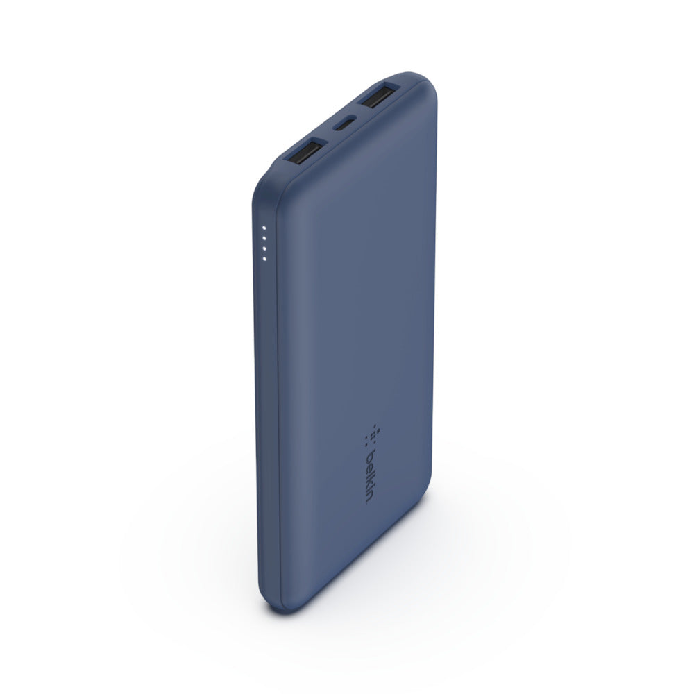 Belkin BOOST CHARGE - Portable Charger - 10000 mAh - 18 Watt - 3 Output Connectors (2 x USB, USB-C) - Blue